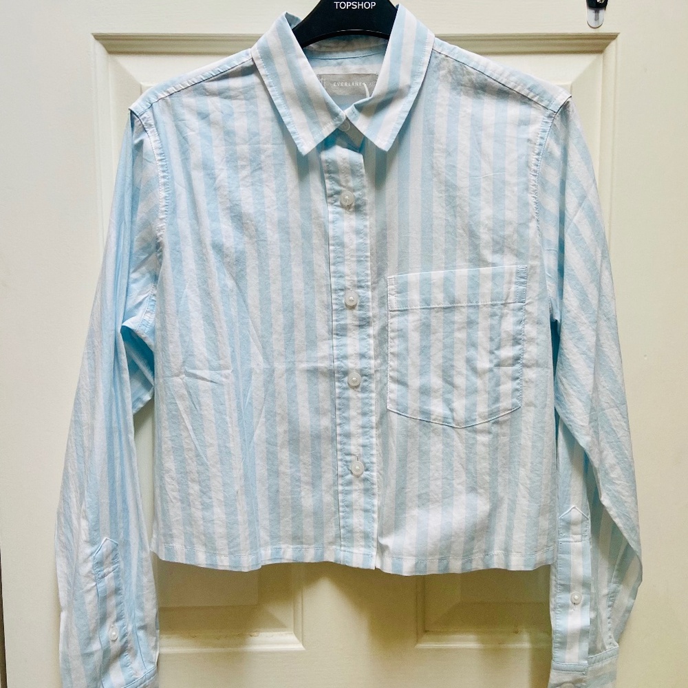 Brand new everlane crop button up